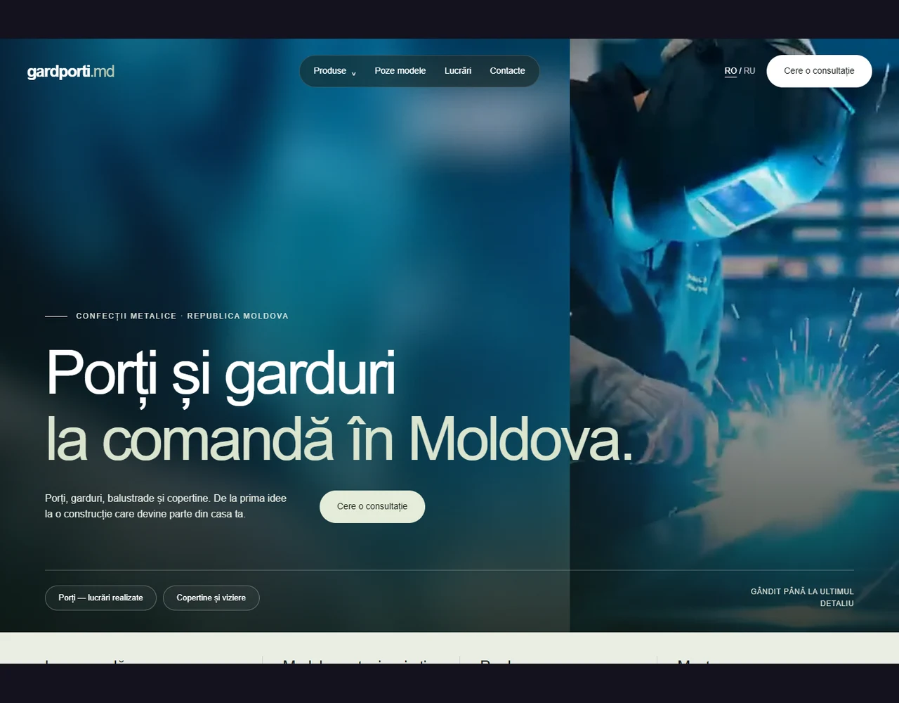 Gardporti.md — дизайн сайта